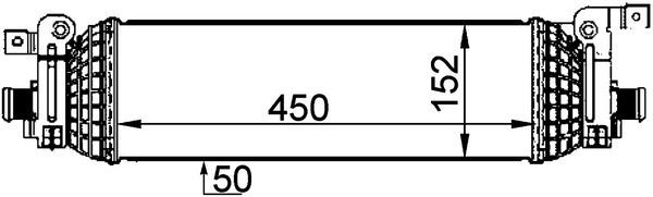 Tarpinis suslėgto oro aušintuvas, kompresorius MAHLE CI 326 000P