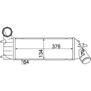 Tarpinis suslėgto oro aušintuvas, kompresorius MAHLE CI 340 000S