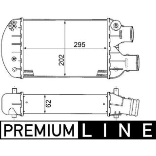 Tarpinis suslėgto oro aušintuvas, kompresorius MAHLE CI 341 000P