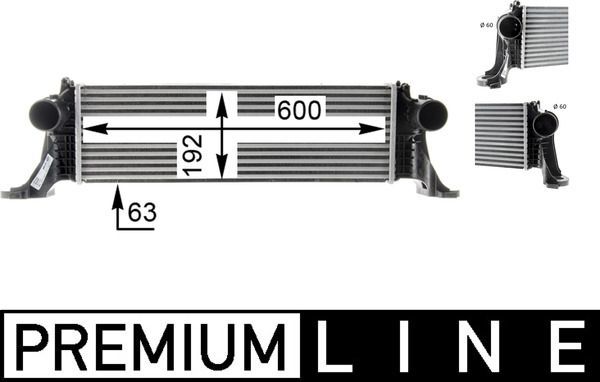 Tarpinis suslėgto oro aušintuvas, kompresorius MAHLE CI 370 000P