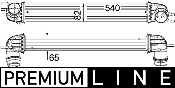 Tarpinis suslėgto oro aušintuvas, kompresorius MAHLE CI 375 000P