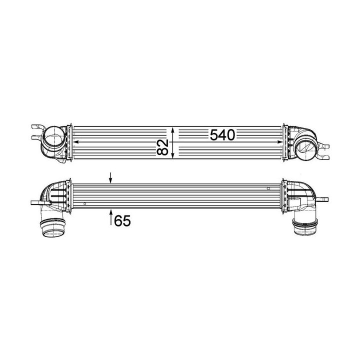 Tarpinis suslėgto oro aušintuvas, kompresorius MAHLE CI 375 000P