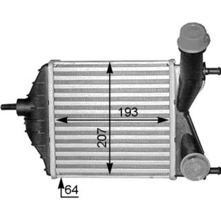 Tarpinis suslėgto oro aušintuvas, kompresorius MAHLE CI 378 000S