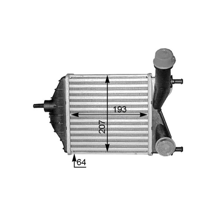 Tarpinis suslėgto oro aušintuvas, kompresorius MAHLE CI 378 000S