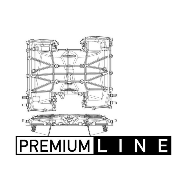 Tarpinis suslėgto oro aušintuvas, kompresorius MAHLE CI 408 000P