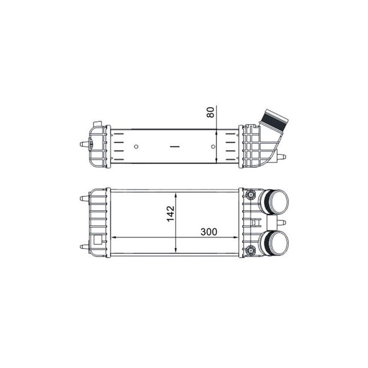 Tarpinis suslėgto oro aušintuvas, kompresorius MAHLE CI 418 000S