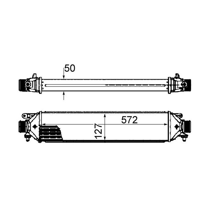Tarpinis suslėgto oro aušintuvas, kompresorius MAHLE CI 427 000S