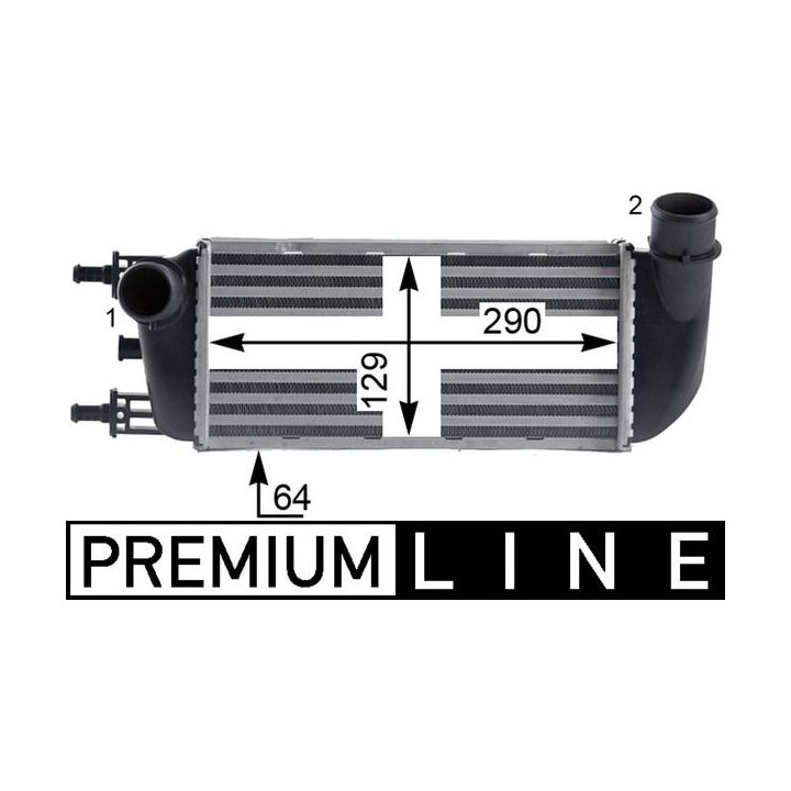 Tarpinis suslėgto oro aušintuvas, kompresorius MAHLE CI 436 000P