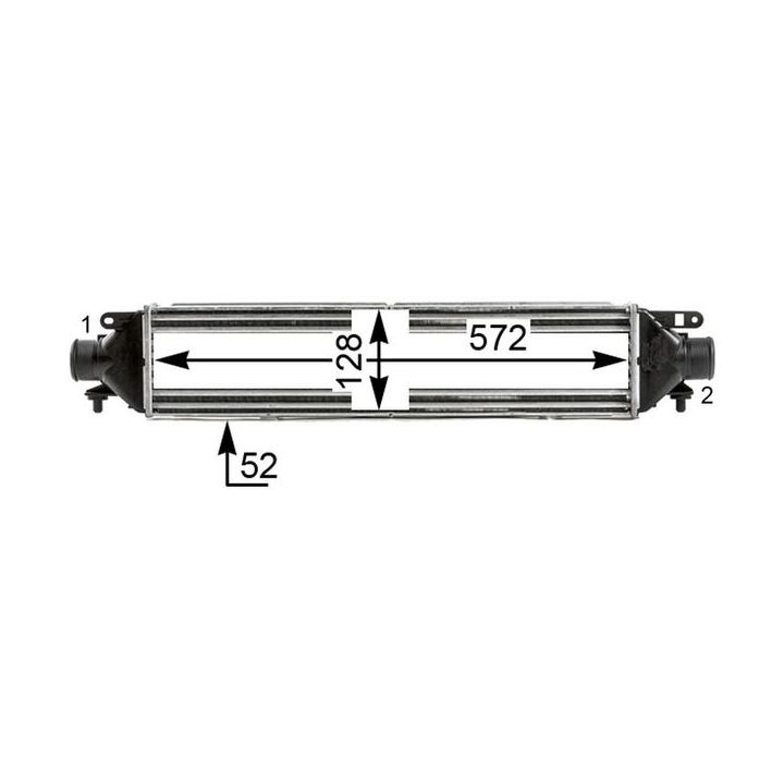 Tarpinis suslėgto oro aušintuvas, kompresorius MAHLE CI 437 000P