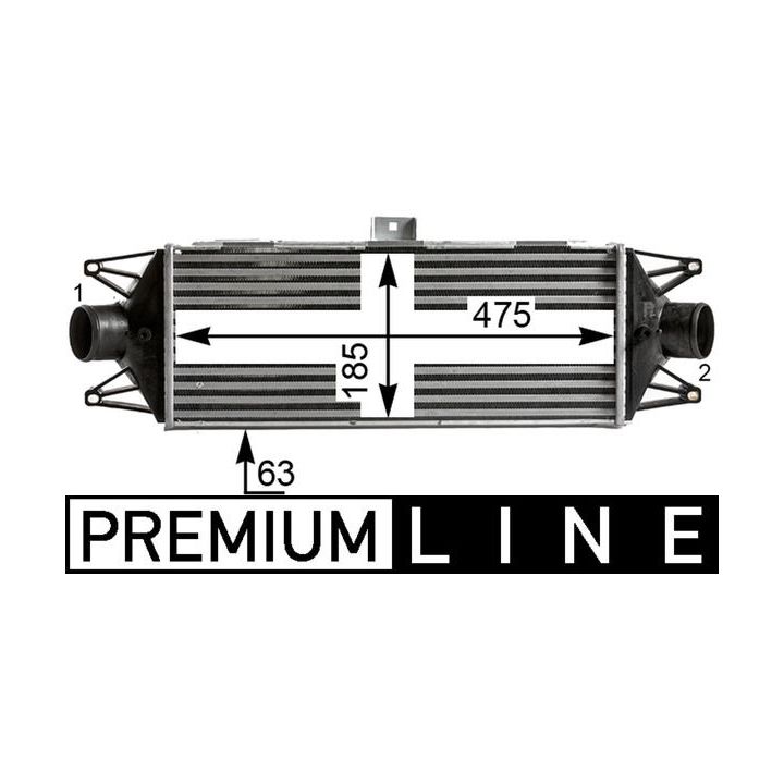 Tarpinis suslėgto oro aušintuvas, kompresorius MAHLE CI 438 000P