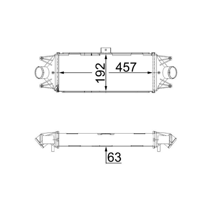 Tarpinis suslėgto oro aušintuvas, kompresorius MAHLE CI 438 000S