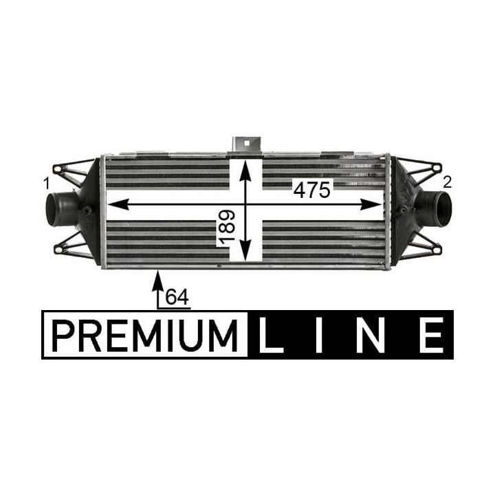 Tarpinis suslėgto oro aušintuvas, kompresorius MAHLE CI 439 000P