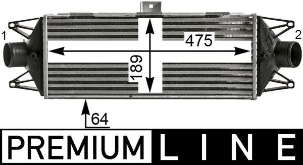 Tarpinis suslėgto oro aušintuvas, kompresorius MAHLE CI 439 000P