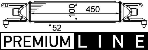 Tarpinis suslėgto oro aušintuvas, kompresorius MAHLE CI 458 000P