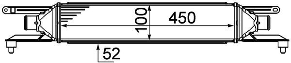 Tarpinis suslėgto oro aušintuvas, kompresorius MAHLE CI 458 000P