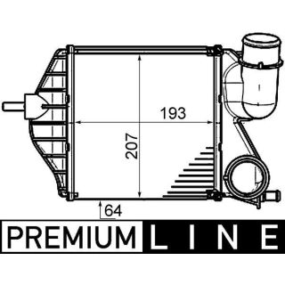 Tarpinis suslėgto oro aušintuvas, kompresorius MAHLE CI 459 000P