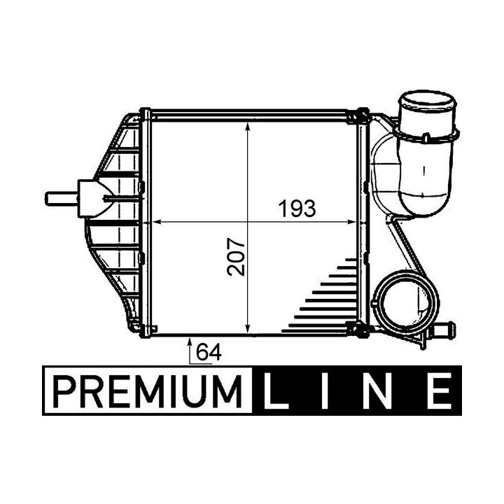 Tarpinis suslėgto oro aušintuvas, kompresorius MAHLE CI 459 000P