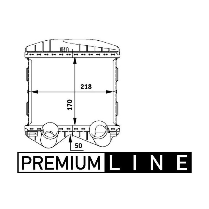 Tarpinis suslėgto oro aušintuvas, kompresorius MAHLE CI 46 000P