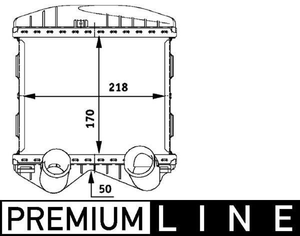 Tarpinis suslėgto oro aušintuvas, kompresorius MAHLE CI 46 000P