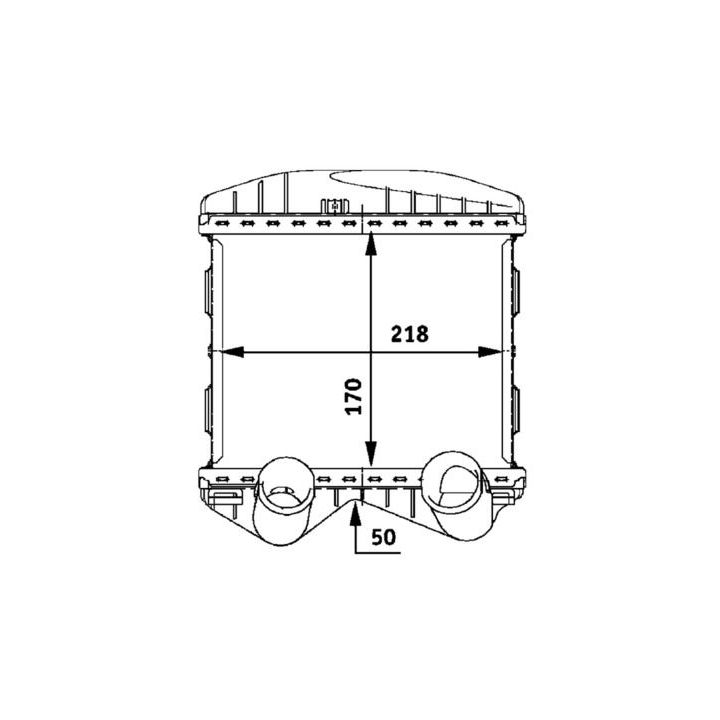 Tarpinis suslėgto oro aušintuvas, kompresorius MAHLE CI 46 000P