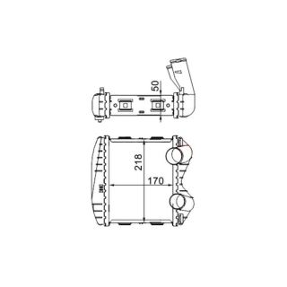 Tarpinis suslėgto oro aušintuvas, kompresorius MAHLE CI 46 000S