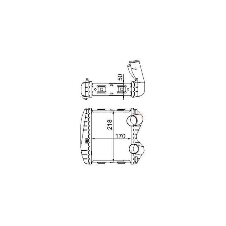 Tarpinis suslėgto oro aušintuvas, kompresorius MAHLE CI 46 000S
