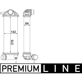 Tarpinis suslėgto oro aušintuvas, kompresorius MAHLE CI 477 000P