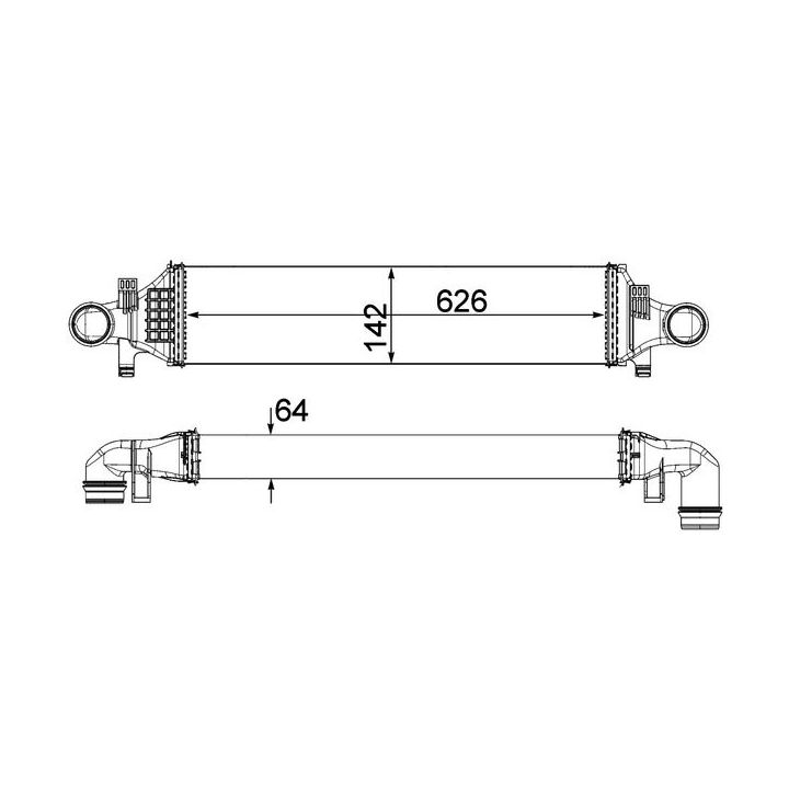 Tarpinis suslėgto oro aušintuvas, kompresorius MAHLE CI 479 000P