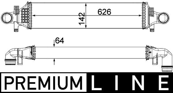 Tarpinis suslėgto oro aušintuvas, kompresorius MAHLE CI 479 000P