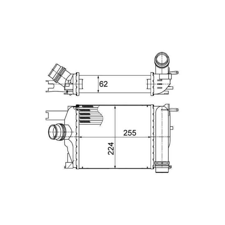 Tarpinis suslėgto oro aušintuvas, kompresorius MAHLE CI 497 000S