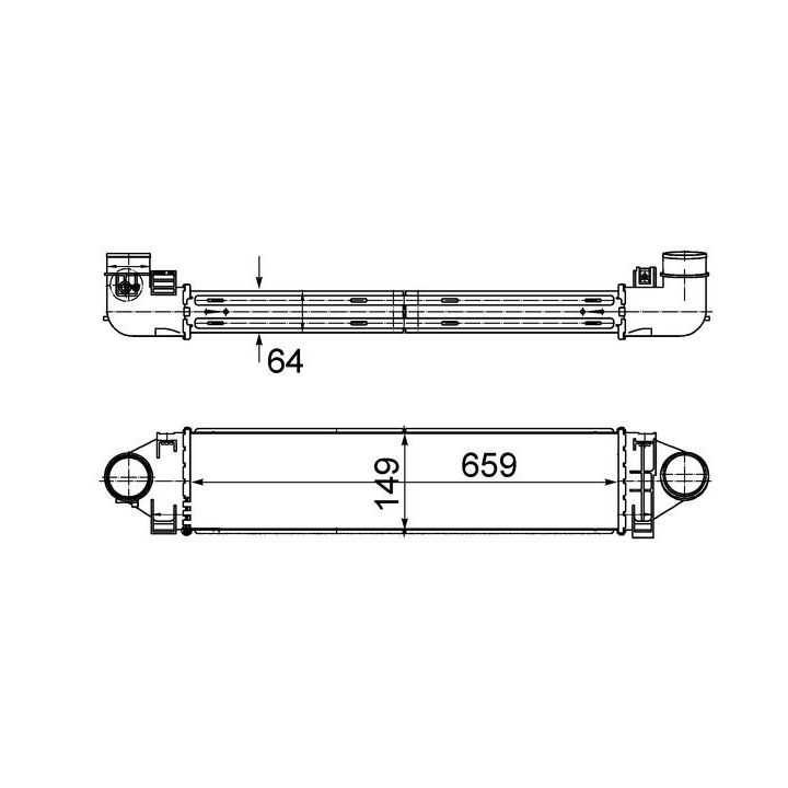 Tarpinis suslėgto oro aušintuvas, kompresorius MAHLE CI 499 000S