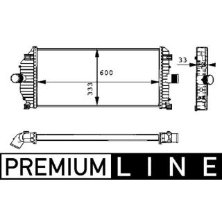 Tarpinis suslėgto oro aušintuvas, kompresorius MAHLE CI 50 000P