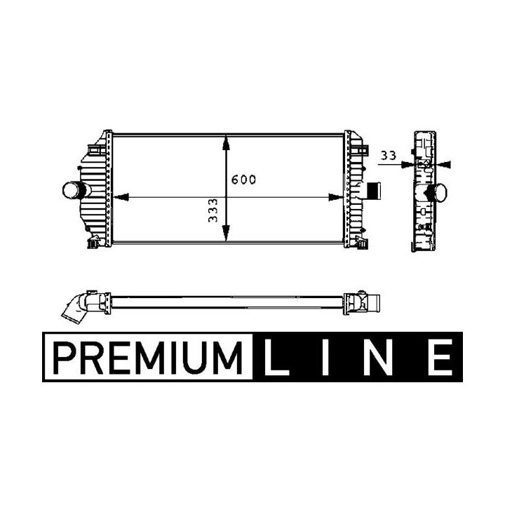 Tarpinis suslėgto oro aušintuvas, kompresorius MAHLE CI 50 000P