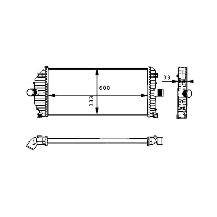 Tarpinis suslėgto oro aušintuvas, kompresorius MAHLE CI 50 000P