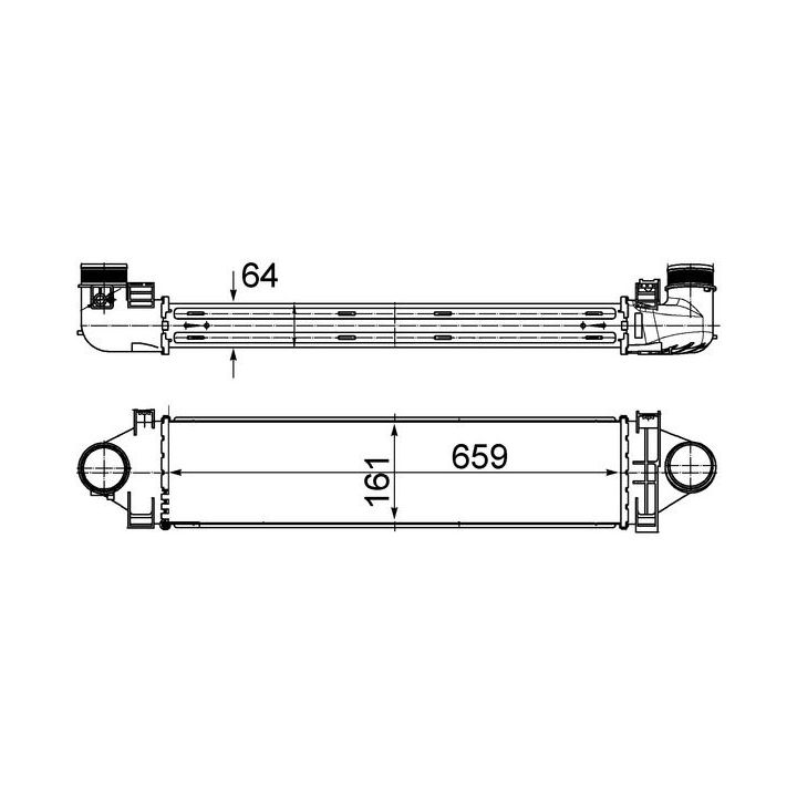 Tarpinis suslėgto oro aušintuvas, kompresorius MAHLE CI 501 000S