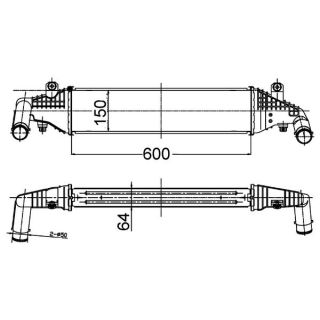 Tarpinis suslėgto oro aušintuvas, kompresorius MAHLE CI 504 000S