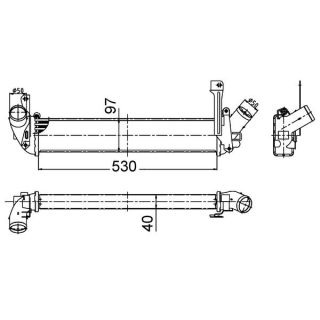 Tarpinis suslėgto oro aušintuvas, kompresorius MAHLE CI 506 000S