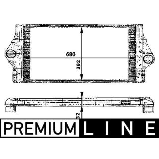 Tarpinis suslėgto oro aušintuvas, kompresorius MAHLE CI 58 000P