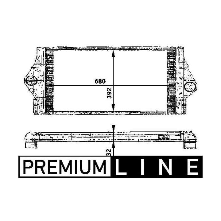 Tarpinis suslėgto oro aušintuvas, kompresorius MAHLE CI 58 000P