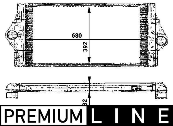 Tarpinis suslėgto oro aušintuvas, kompresorius MAHLE CI 58 000P
