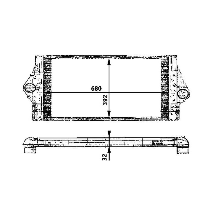 Tarpinis suslėgto oro aušintuvas, kompresorius MAHLE CI 58 000P