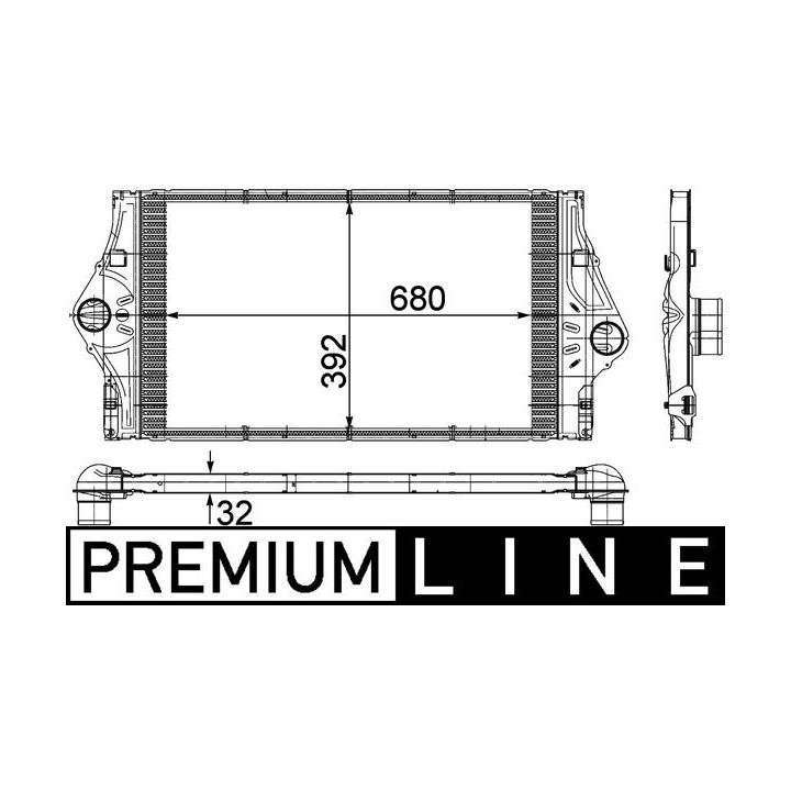 Tarpinis suslėgto oro aušintuvas, kompresorius MAHLE CI 59 000P
