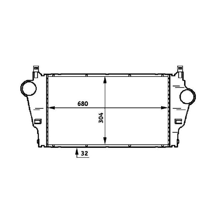 Tarpinis suslėgto oro aušintuvas, kompresorius MAHLE CI 62 000P