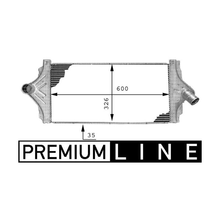 Tarpinis suslėgto oro aušintuvas, kompresorius MAHLE CI 64 000P