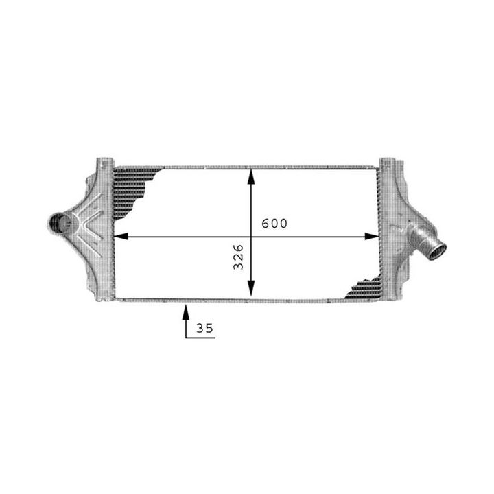 Tarpinis suslėgto oro aušintuvas, kompresorius MAHLE CI 64 000P