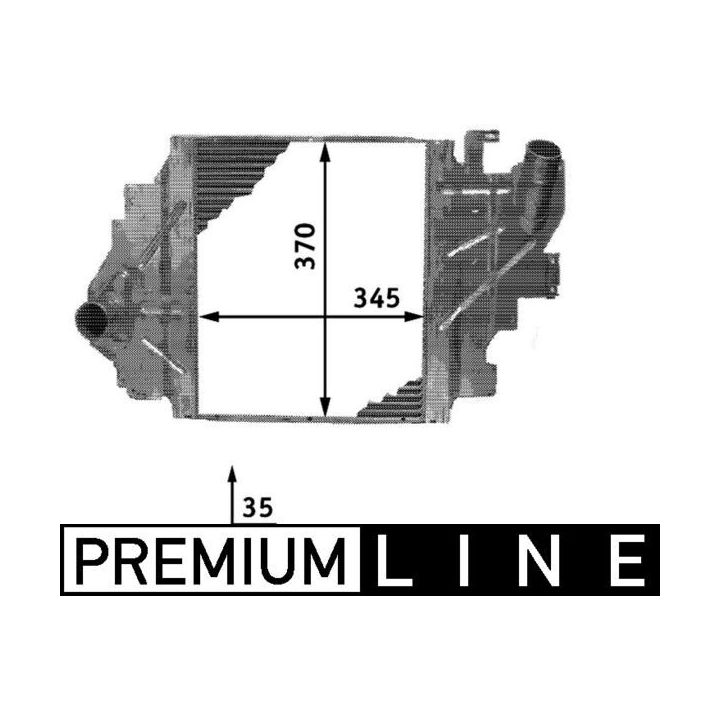 Tarpinis suslėgto oro aušintuvas, kompresorius MAHLE CI 65 000P