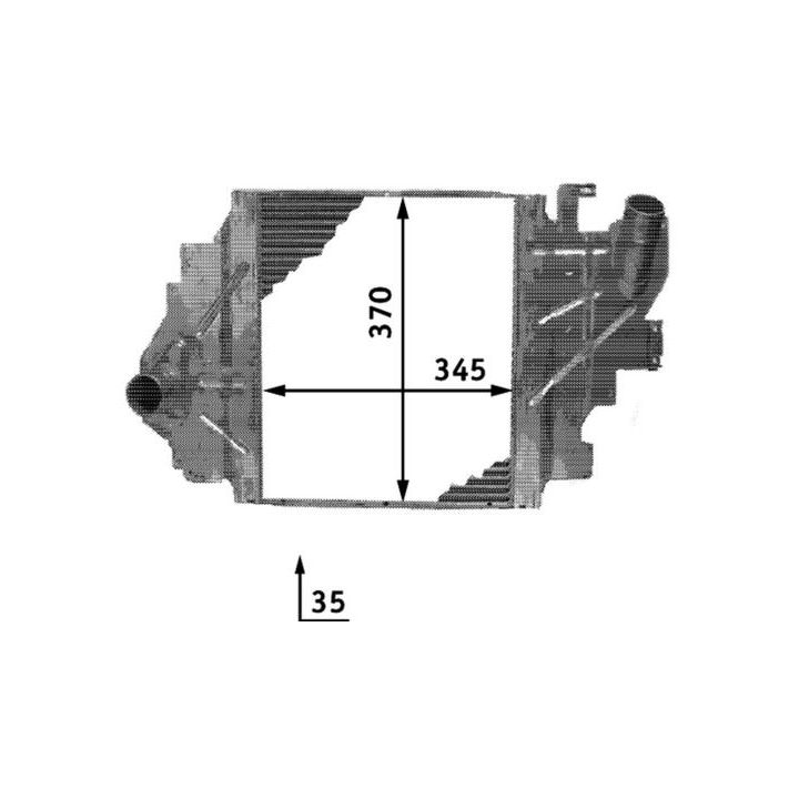 Tarpinis suslėgto oro aušintuvas, kompresorius MAHLE CI 65 000P