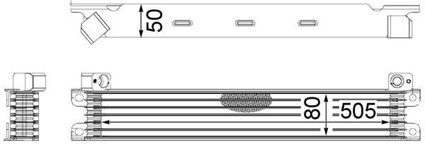 Alyvos aušintuvas, variklio alyva MAHLE CLC 175 000S