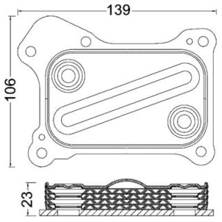 Alyvos aušintuvas, variklio alyva MAHLE CLC 190 000S