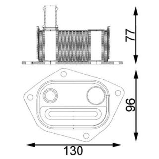 Alyvos aušintuvas, variklio alyva MAHLE CLC 198 000S